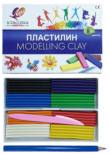 Пластилин Луч "Классика"  8 цветов 160 гр 12С 867-08 фото 2