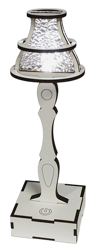 Торшер с сенсорным выключателем, МДФ 7 х 7 х 23 см AS-5533, Е-051 фото 3