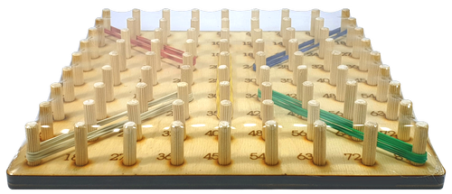 Геоборд или Планшет Математический 27 х 27см - 81 деревянных стоек + 25 резинок AS-7135 фото 2