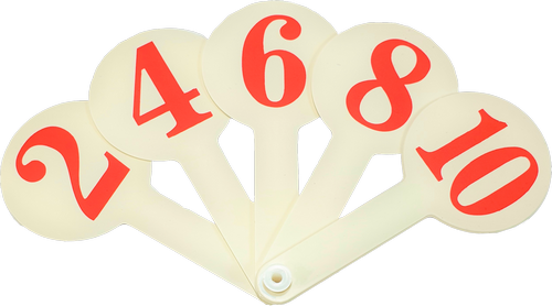 Веер Цифр НОВЫЙ от 1 до 10, белый пластик AS-0005, К-7375 фото 2