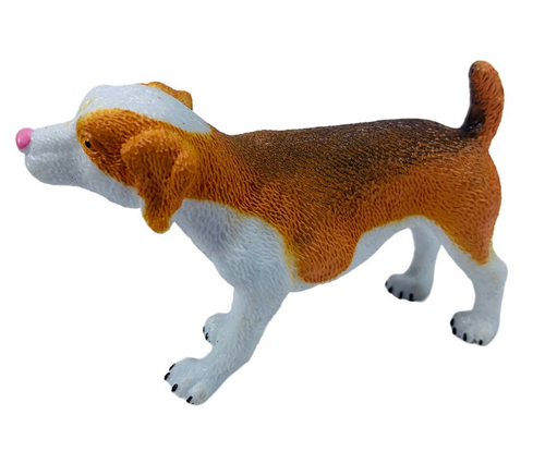 Игрушка Силиконовая тянучка собака Лобрадор бело-оранжевый 10см  06739 фото 2