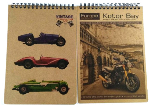 Блокнот Скетчбук Офорт А5 80 л  Крафт спираль  KF5180K