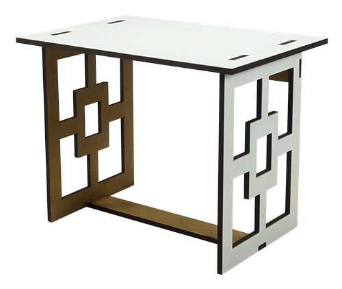 Мебель для кукол ростом 30 см - Стол прямоугольный из МДФ AS-6024