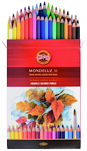 Карандаши акварельные цветные Koh-I-Noor Mondeluz 36 цветов шестигранные  3719