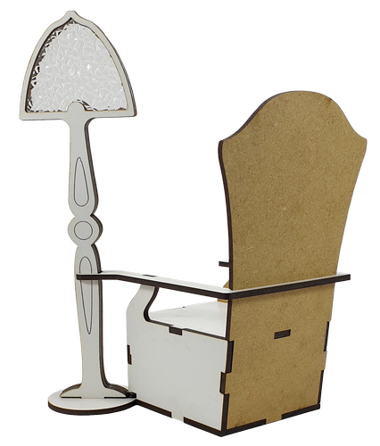 Кресло с торшером, сенсорный выключатель, МДФ 11 х 14 х 20 см AS-5535, Е-052 фото 4