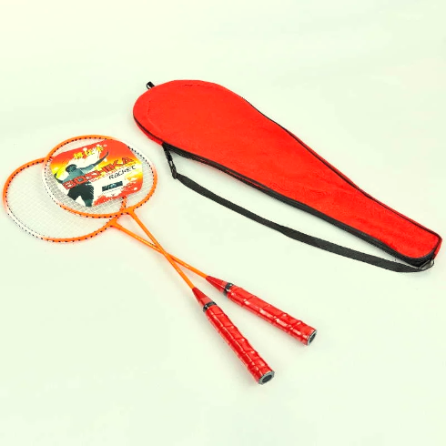 Бадминтон металалл в чехле с воланчиком  06559