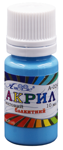 Краска акриловая Атлас 10 мл - Голубая AS-1114, А-024