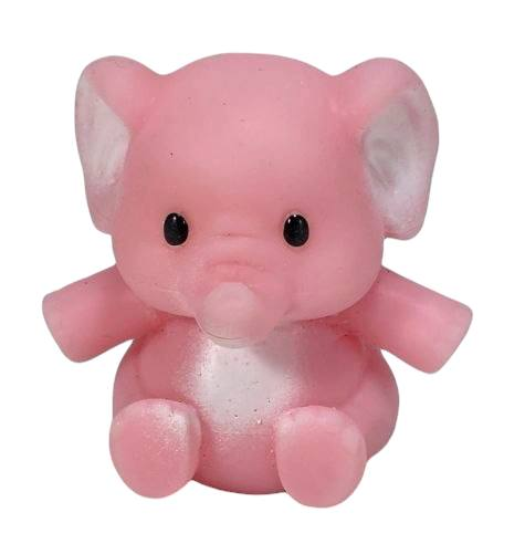 Игрушка силиконовая антистресс Слоненок розовый 5см  16348