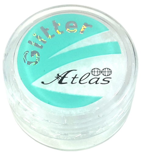 Блестки (Глиттер) большие Атлас 1 гр - Белый Снег пушистый AS-2402