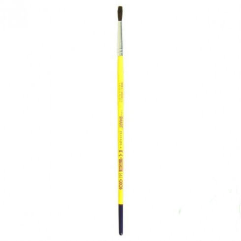 Кисть пони, ровная, № 4, zibi, желтая ручка ZB6942PF-4 