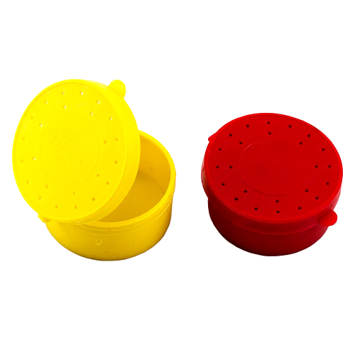 Баночка рыбацкая для мотыля, с дырочками AS-0208