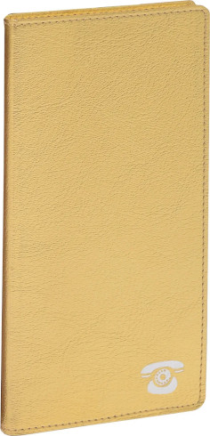 Телефонная книга LEO Glamour Золотая 83 х 172 мм 112 л 251324