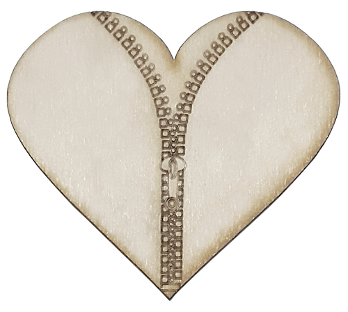 Фигурка фанерная - Сердце с молнией 7 х 6,5 см AS-4732, В-0333