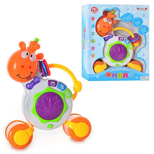 Развивающая игрушка Забавный Жираф Песенки, звуки животных  ZYE-E0067