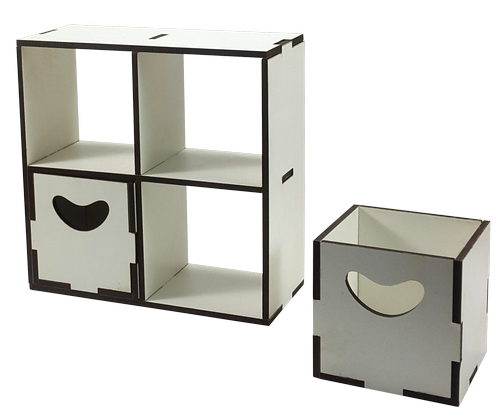 Мебель для кукол ростом 30 см - Этажерка с ящиками из МДФ AS-6025