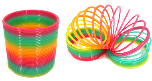 Пружинка браслет спиралька, радуга, диаметр 7,5 см  850303