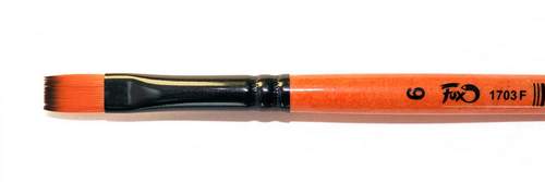 Кисть синтетика Плоская № 6 художественная 1703F 6 Кисть синтетика Плоская № 6 художественная 1703F 6