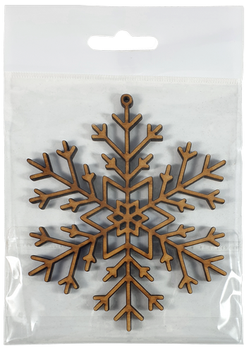 Фигурка фанерная - Снежинка тонкая, большая 10 см AS-4749, В-0249
