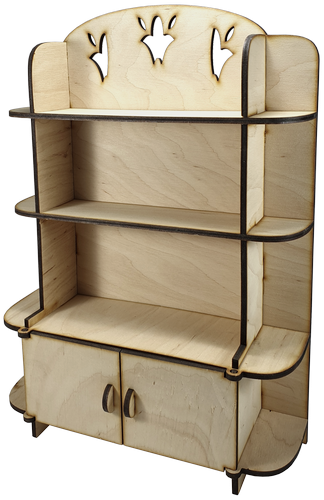 Мебель для кукол типа Барби - Шкаф № 3 книжный 23 х 8 х 32 см AS-4008, F-0196