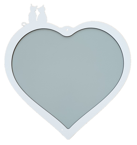 Доска Магнитная сухостираемая с рамкой из МДФ 37х39см Сердце с котиками  AS-7028 фото 2