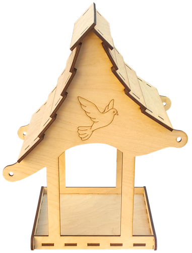 Кормушка окрашенная № 10/1 морилка под лаком 22 х 19 х 27 см AS-4311 фото 2