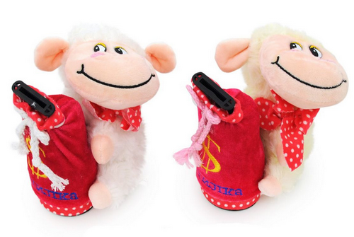 Игрушка Мягкая Копилка Овечка 16 см Белая Масяня  4249