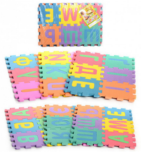 Игрушка Коврик Пазлы мягкий большой 6 шт по 44 х 30 см Укр Азбука  М0379