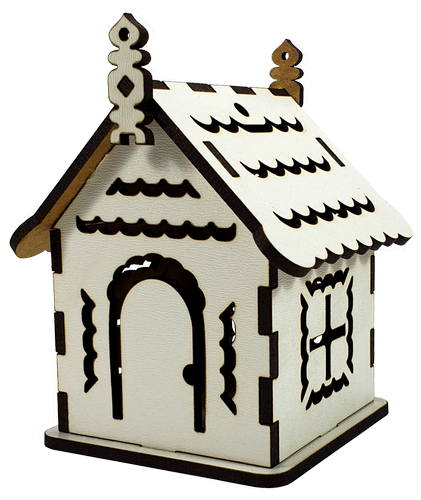 Дом №  4 сувенирный, из МДФ 8 х 7 х 10 см AS-6240, М-2077