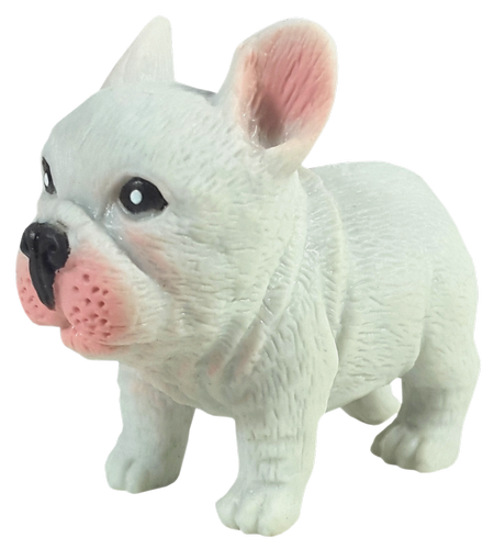 Игрушка силиконовая антистресс собака Бульдог серый 6 см  03836