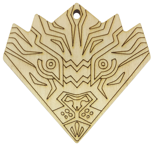 Фигурка фанерная - Тигр № 10 угловатая морда 7,5 х 7 см AS-4545