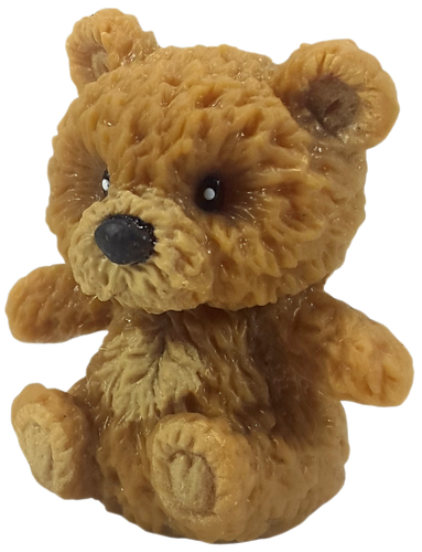 Игрушка силиконовая антистресс, Медведь маленький светло-коричневый 5 см  05129