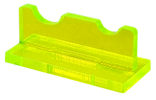 Подставка под две кисточки, желтый флуоресцентный пластик AS-0030, К-4025