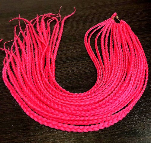 Игрушка Косички плетеные 50см Розовые 24 шт  01258