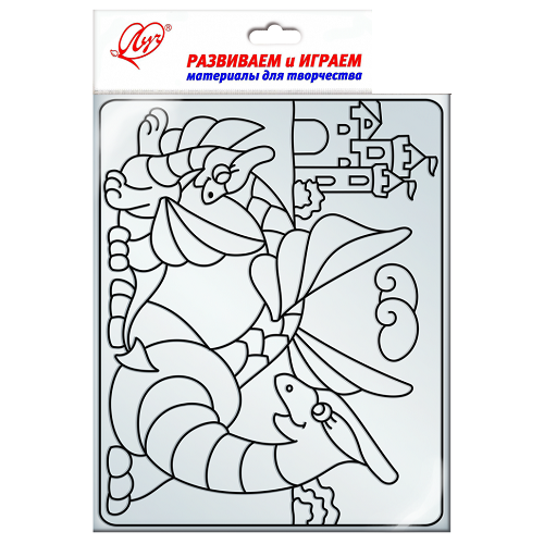 Трафарет Витражный - рельефный Дракончики  22С1406-08 