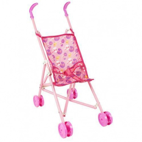 Игрушка Коляска для кукол, пластиковая Розовая на подвеске  М0348, 886, 0881 фото 2