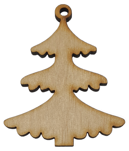 Фигурка фанерная - Елка маленькая заснеженная 5 см AS-4647, В-0108 фото 2