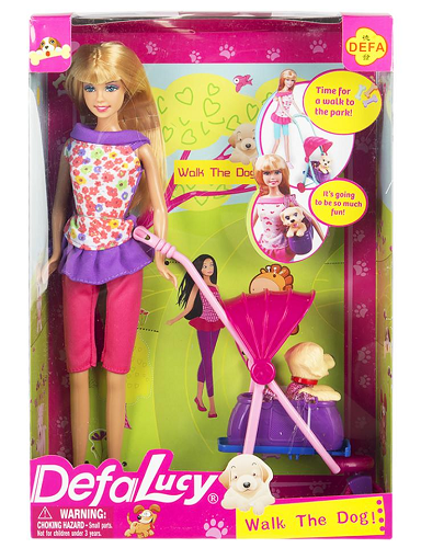 Кукла Defa Lucy Прогулка с собакой  8205