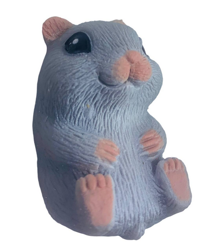 Игрушка Силиконовая тянучка Хомяк серый 5 см  11160 фото 2