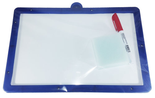 Доска Магнитная сухостираемая с пластиковой рамкой 33,5 х 23.8 см с маркером  AS-0221