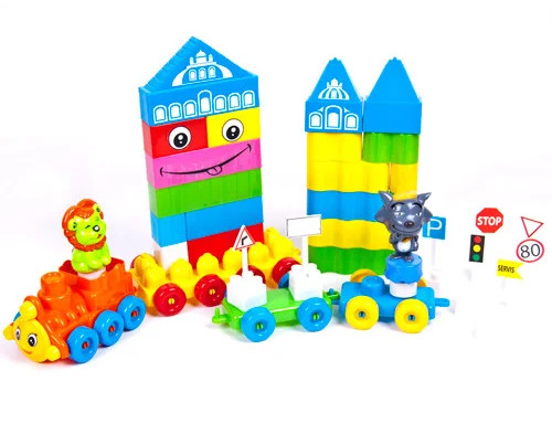 Игрушка Пластиковый Конструктор Kinder Way 64 детали  02-302