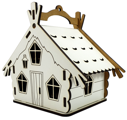 Дом №  6 шкатулка с открывающейся крышей, из МДФ 15 х 10 х 13 см AS-6242, М-2079