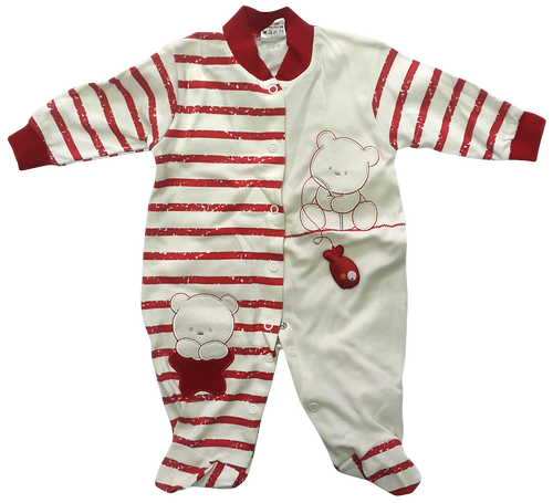 Комбинезон Bebelinna р.56-62 махра, кремовый с рыбкой 12397