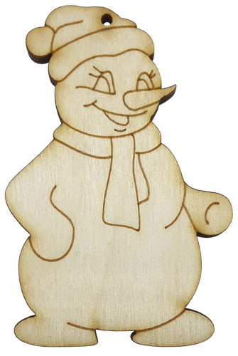 Фигурка фанерная - Снеговик простой 5 х 8 см AS-4743, В-0231