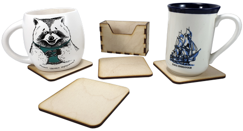 Костеры набор подкладок под чашки 4 шт в коробке 9 х 9 см AS-4250, F-0115 фото 2