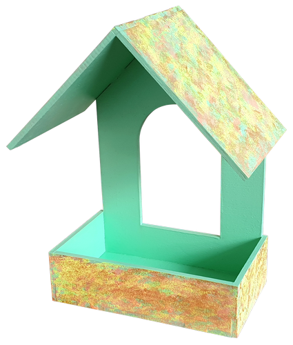 Кормушка окрашенная № 1/2 разноцветная 16 х 10 х 21 см AS-4280, F-0237