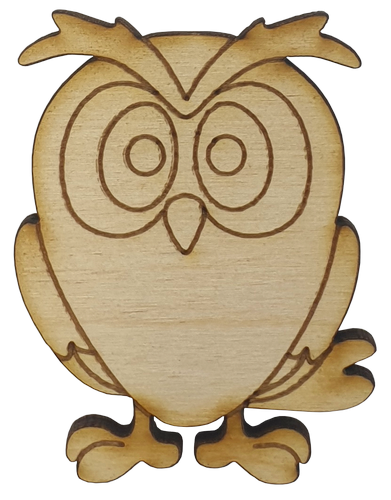 Фигурка фанерная - Сова с большими глазами 6 х 4.4 см AS-4754, В-0227
