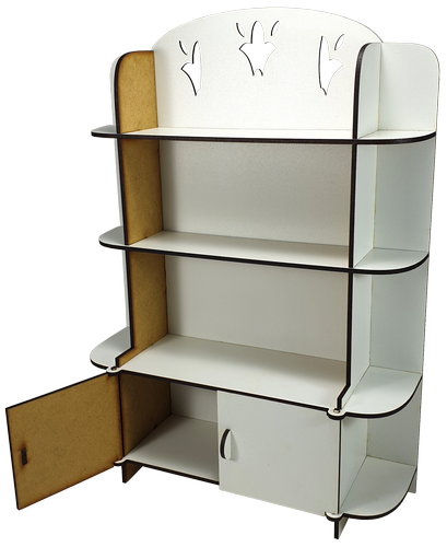 Мебель для кукол ростом 30 см - Шкаф № 3 книжный 23 х 8 х 32 см из МДФ AS-6012, М-2039 фото 2