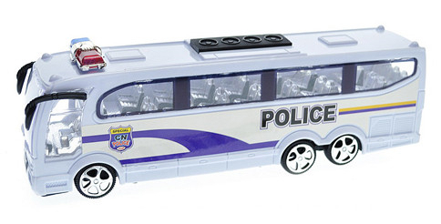 Игрушка Автобус Police пластик 25 см в слюде  818-5