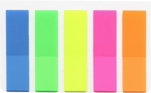 Разделители страниц стикеры 5 цветов, 25 шт, 12 х 45 мм НЕОН Economix 20945