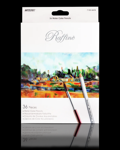Карандаши акварельные цветные Marco Raffine 36 цветов, шестигранные  7120-36СВ